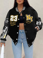 New York “23” Letter Printed Baseball Jacket Women FitiqueFit