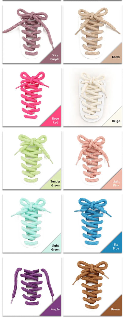 Round Shoelaces Quality 8mm Thicker Shoelace Running Sneakers Laces 1Pair 100/120/140/160CM Boots Shoe Laces Shoes Accessories NovaCart