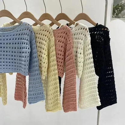 Women’s crochet knit beach cover up FitiqueFit