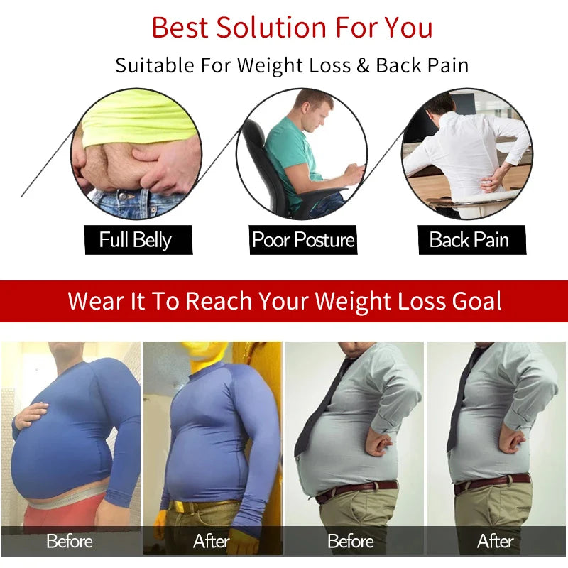 Men Slimming Body Shaper Compression Shirt Gynecomastia Slim Shapewear Belly Shapers Tummy Reducing Tops Waist Trainer Shapewear NovaCart