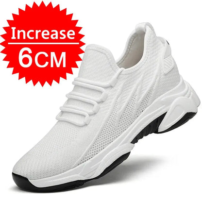 Men Sneakers Casual Heightening Shoes 8cm Height Increase Shoes For Men Summer Breathable 6cm Elevator Shoes 10cm Insole Taller NovaCart