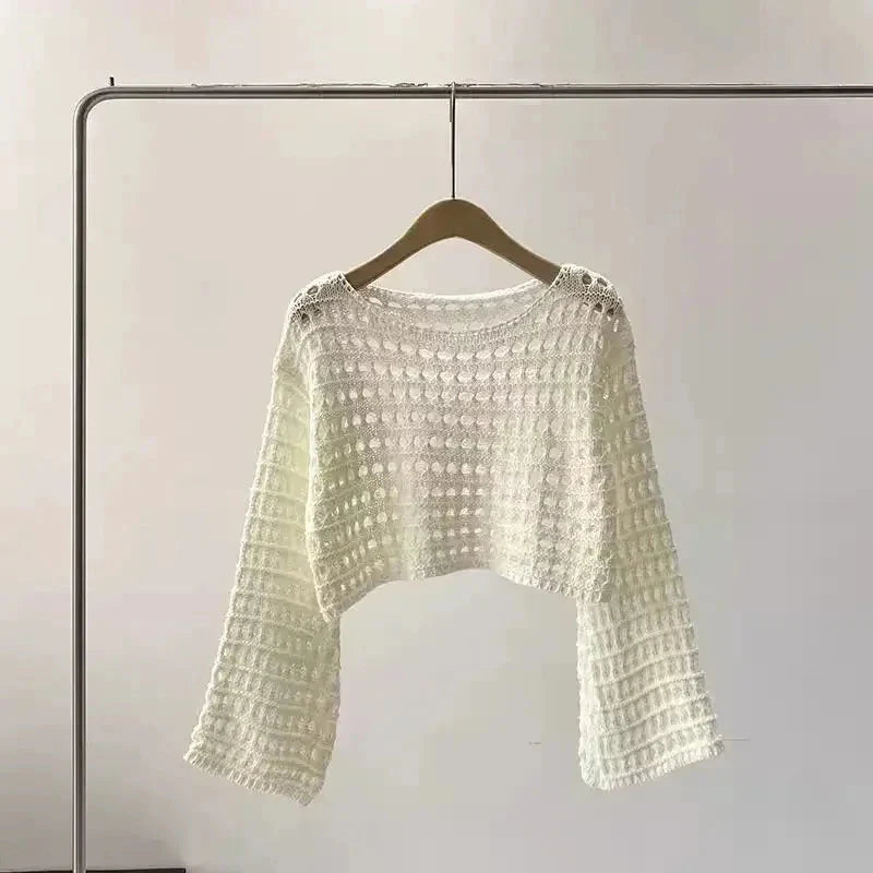 Women’s crochet knit beach cover up FitiqueFit