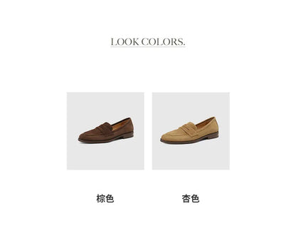 Shoes for Women 2024 Summer Brown Casual Flats Ladies Shoe Fashion Suede Loafers Soft Sole Non-Slip Feminino Zapatos Mujer NovaCart