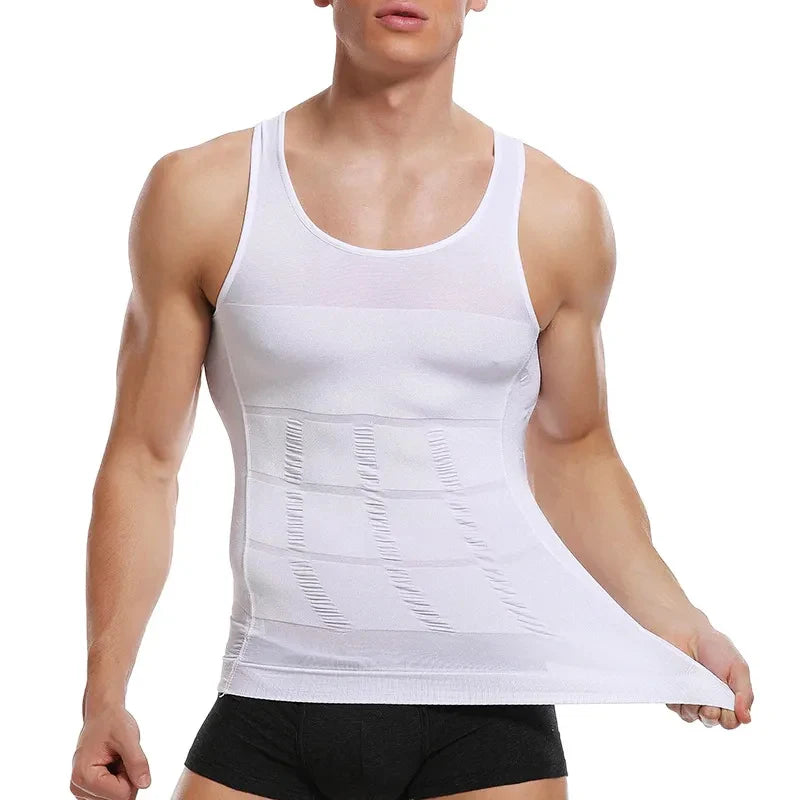 Men's Slimming Body Shapewear Posture Vest Tummy Abdomen Corrector Compression Body Modeling Fat Burner Chest Tummy Shirt Corset NovaCart