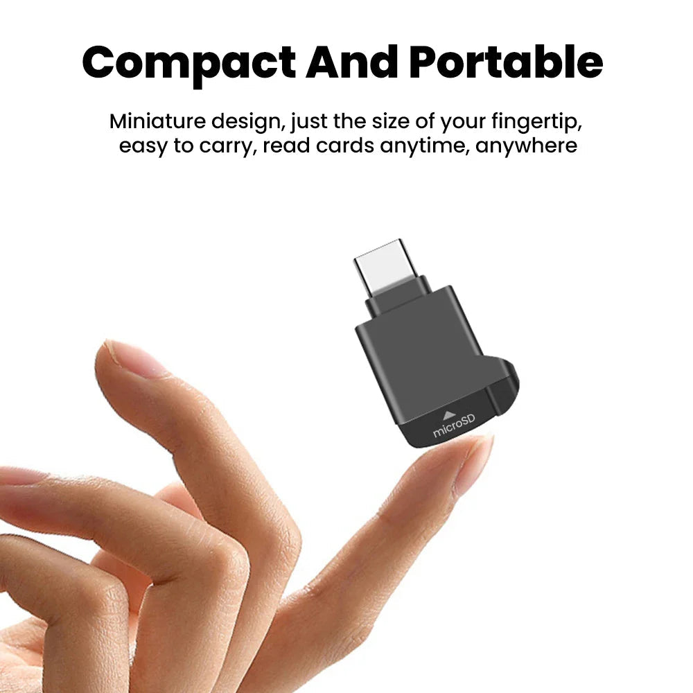 Type-C 2.0 Card Reader TF Mini Car Memory Card Reader For iPhone 17 16 15 USB C 2.0 CardReader to Micro TF Pi-Mart