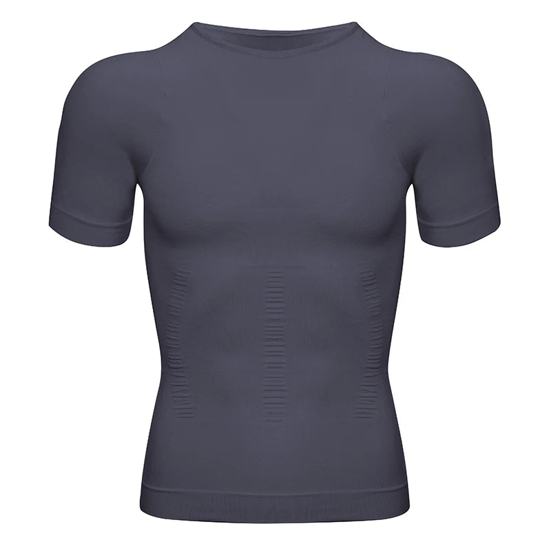 Mens Compression Shirt Undershirt Slimming Tank Top Workout Vest Abs Abdomen Slim Body Shaper NovaCart