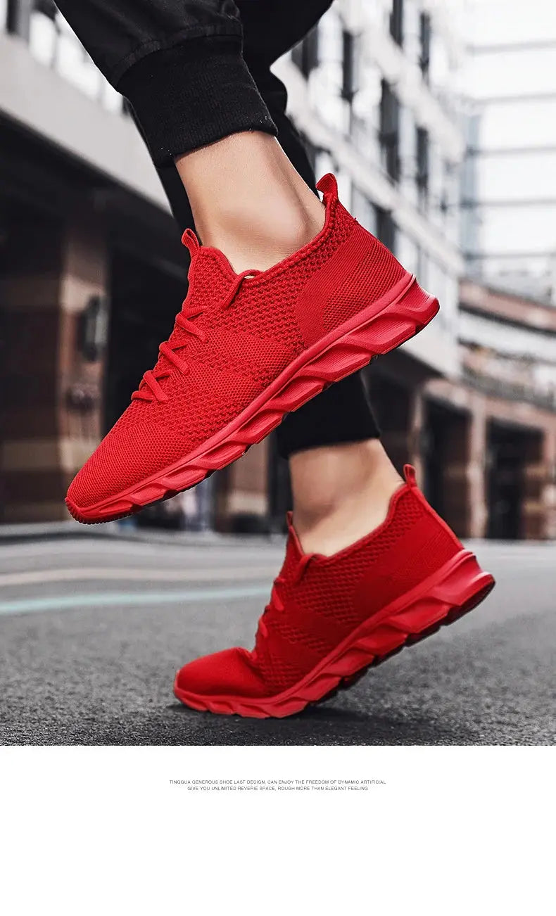 Men's casual sports shoes breathable summer light Soft sole comfort outdoor running shoes fashion student mesh plus size sneaker NovaCart