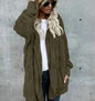 Double Fleece Plush Hooded Cardigan Jacket Women FitiqueFit