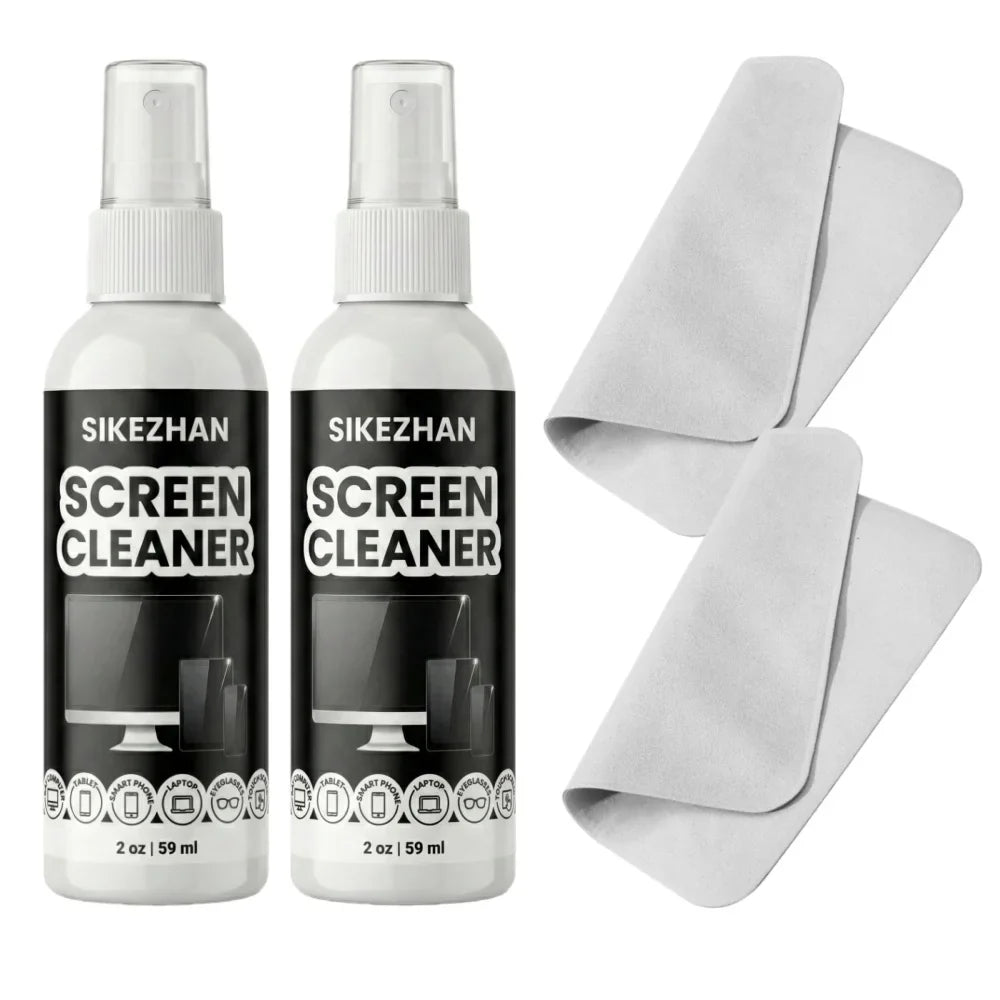SIKEZHAN Screen Cleaner Kit with Polishing Cloth - Streak-Free Spray for MacBook, iPad, iPhone, Laptop, Monitor & TV (2oz) Pi-Mart