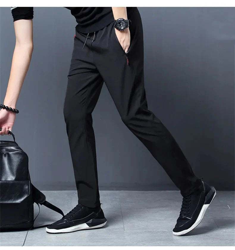 Slim Fit Stretch Jogger Pants with Elastic Waist FitiqueFit