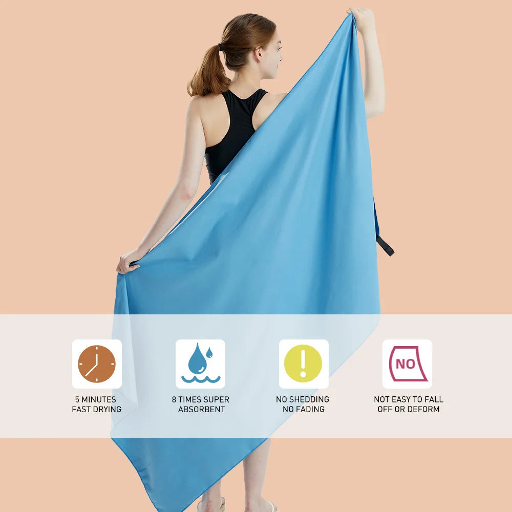 Microfiber Towel Quick Dry Towel Travel Towel Sports Towel Beach Towel Sandproof Soft Light Towel For Swim, Yoga, Gym Pi-Mart