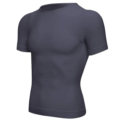 Mens Compression Shirt Undershirt Slimming Tank Top Workout Vest Abs Abdomen Slim Body Shaper NovaCart
