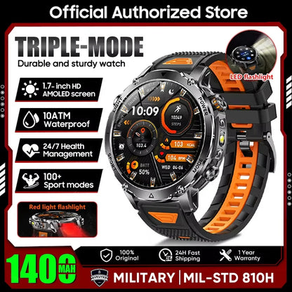 2026 New GPS Smart Watch For Men 1400mAh Battery Outdoor Sports Compass Watches Bluetooth Call IP68 Waterproof Smartwatch gift NovaCart