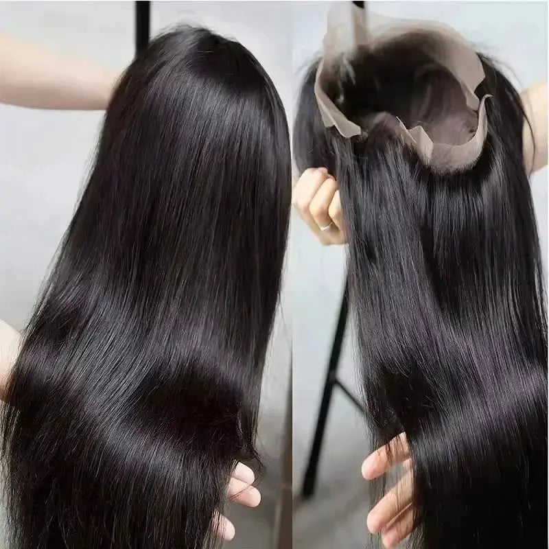 Human Hair Brazilian 4x4 Glueless Put on and go Wig 36 38 40 Inch 13x4 13x6 HD Transparent Bone Straight Lace Frontal Wigs NovaCart