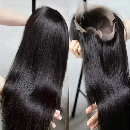 Human Hair Brazilian 4x4 Glueless Put on and go Wig 36 38 40 Inch 13x4 13x6 HD Transparent Bone Straight Lace Frontal Wigs NovaCart