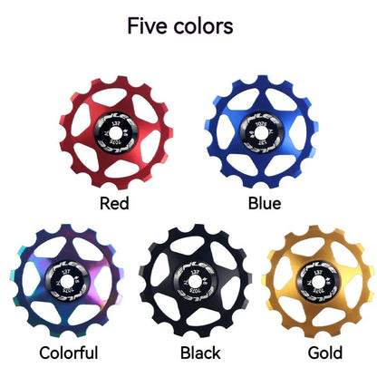 ENLEE Bike Aluminum Alloy Guide Wheel Pulley Rear Derailleur 11T 13T Guide MTB Ceramic Bearing Jockey Wheel For 4/5/6MM Pi-Mart