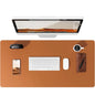 Large Mouse Pad,Office Desk Mat, Leather Desk Pad Protector, Non-Slip PU Leather Desk Blotter, Laptop Desk Pad Pi-Mart