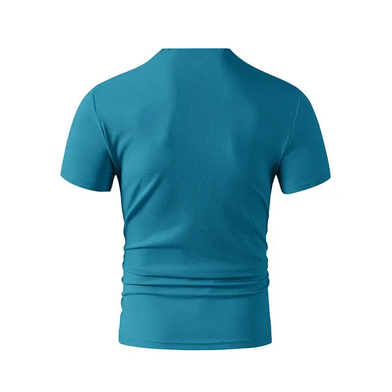 2025 New Men's Casual Fashion Simple V-neck Short Sleeved T-shirt Summer Comfortable Breathable Versatile Top NovaCart