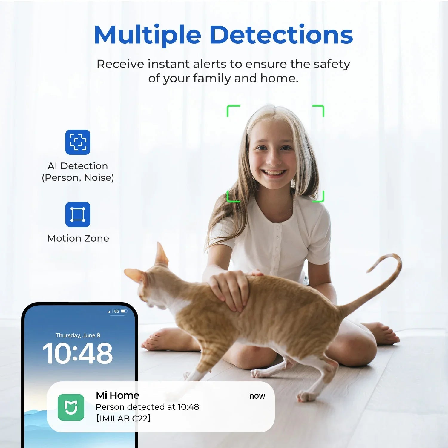 IMILAB Baby Monitor Indoor Security Camera with AI Detection Night Vision 2-Way Audio 360° PTZ Compatible with Xiaomi Home App Pi-Mart