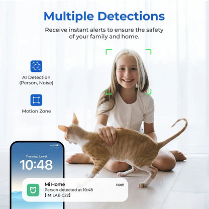 IMILAB Baby Monitor Indoor Security Camera with AI Detection Night Vision 2-Way Audio 360° PTZ Compatible with Xiaomi Home App Pi-Mart