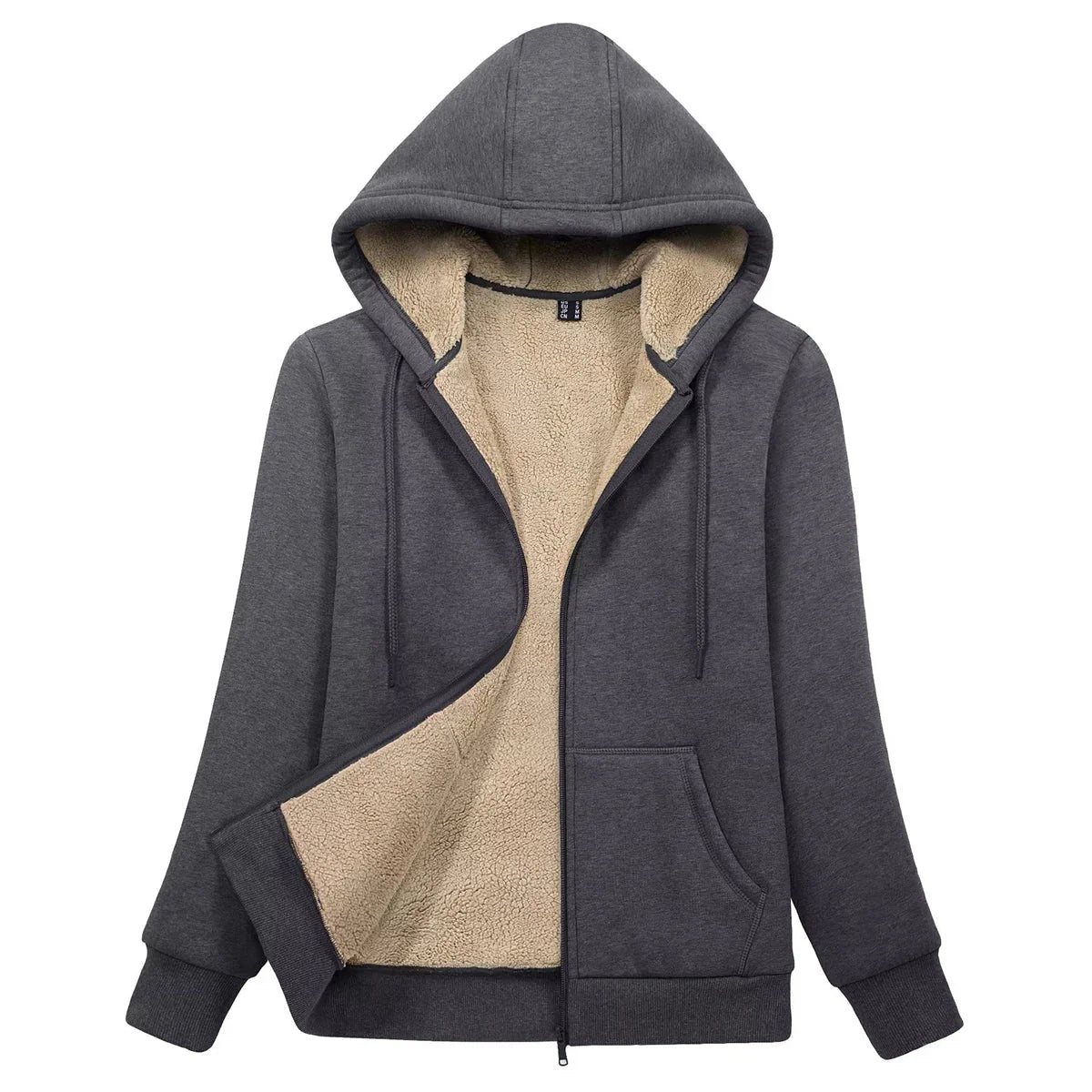 Sherpa-Lined Fleece Zip-Up Hoodie Jacket Women FitiqueFit