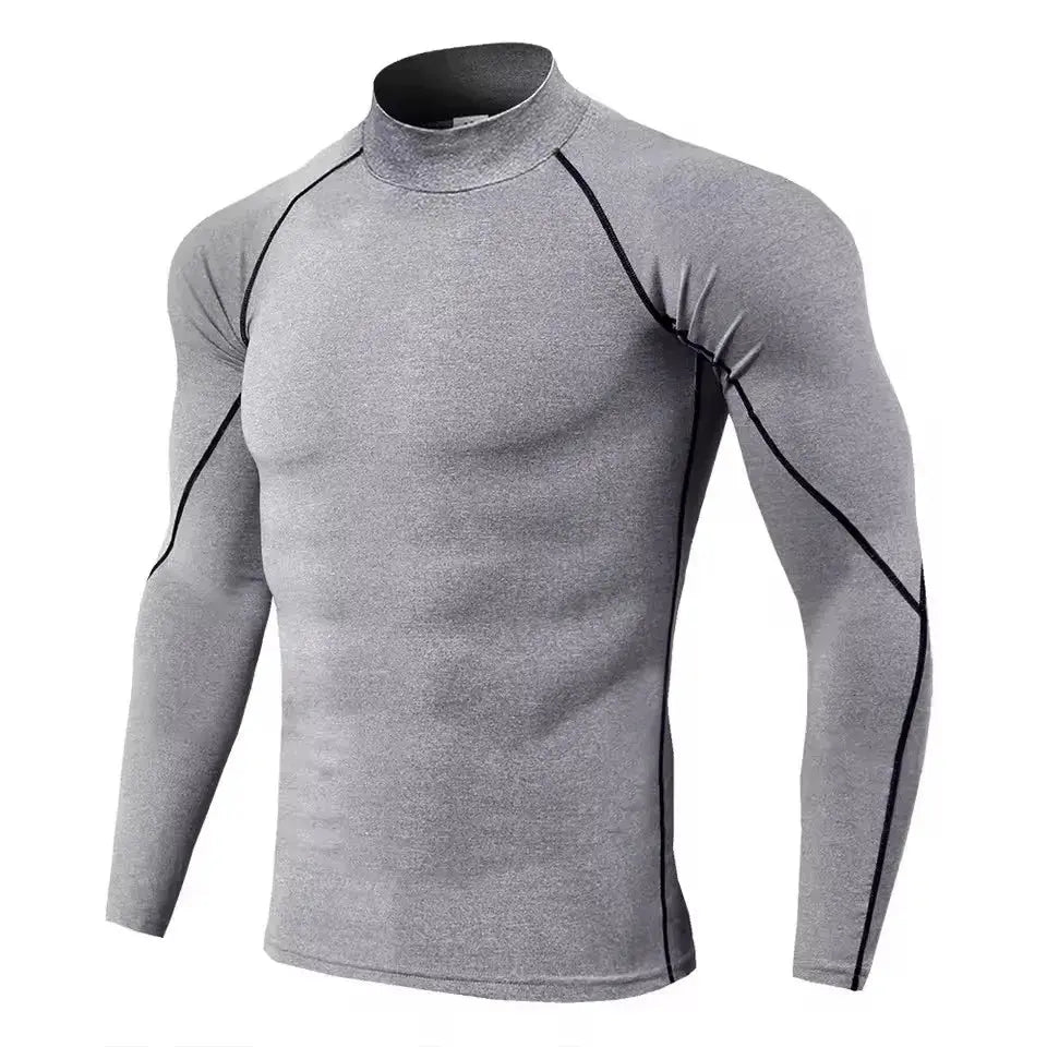 Men Compression Long Sleeve T Shirt Sportswear Male Skinny Tshirt Elastic Track Tracksuit Clothing Gyms Fitness T-shirt For Men NovaCart