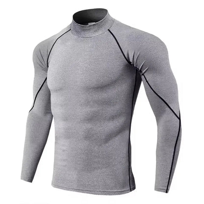Men Compression Long Sleeve T Shirt Sportswear Male Skinny Tshirt Elastic Track Tracksuit Clothing Gyms Fitness T-shirt For Men NovaCart