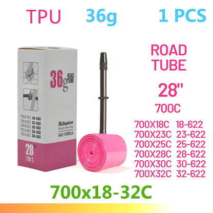 RideNow TPU Bike Inner Tube 700C 700x18 23 25 28 32 35 37 40 47C Road Bicycle Tire MTB Bike Camera 29x1.5 1.75 1.9 pneu aro Pi-Mart