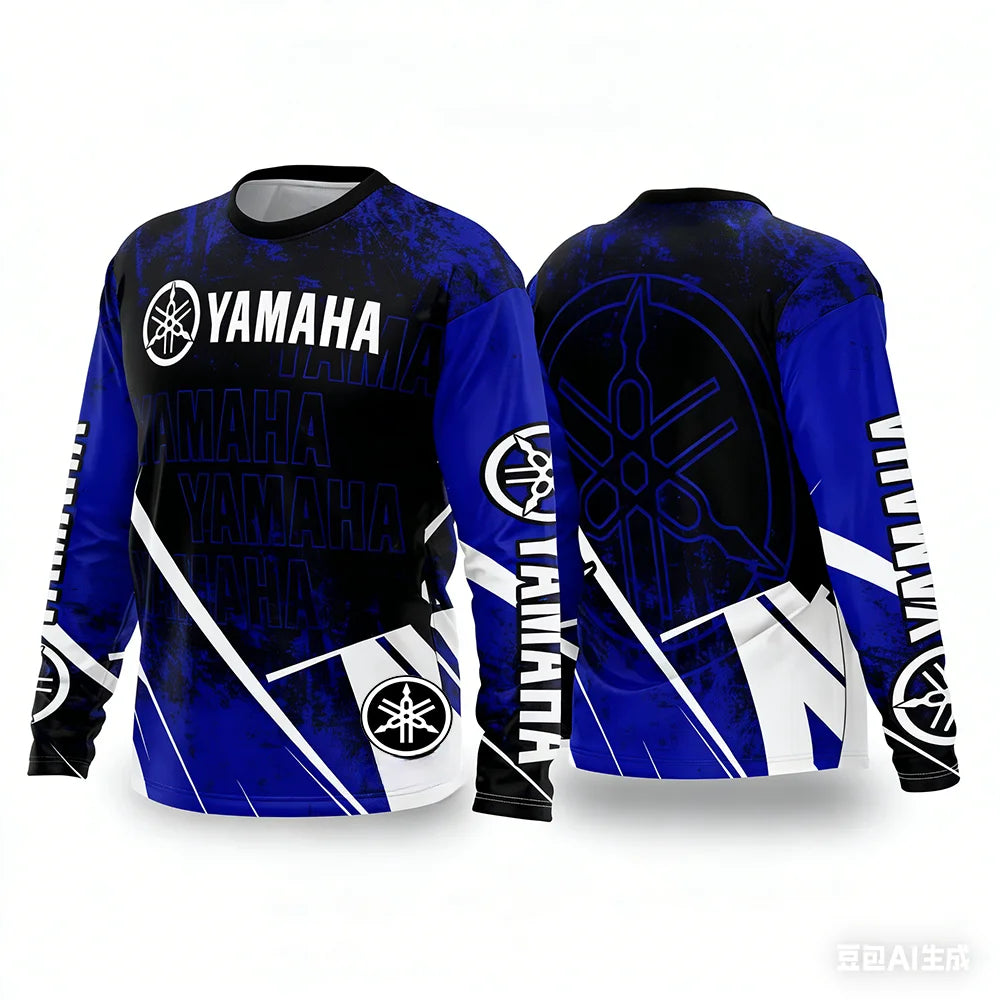 Summer YAMAHA Men Women Motorcycle Riding Suit Loose Breathable Quick Drying Off-Road Racing Suit Long Sleeved Sports T-Shirt NovaCart