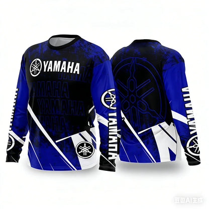 Summer YAMAHA Men Women Motorcycle Riding Suit Loose Breathable Quick Drying Off-Road Racing Suit Long Sleeved Sports T-Shirt NovaCart