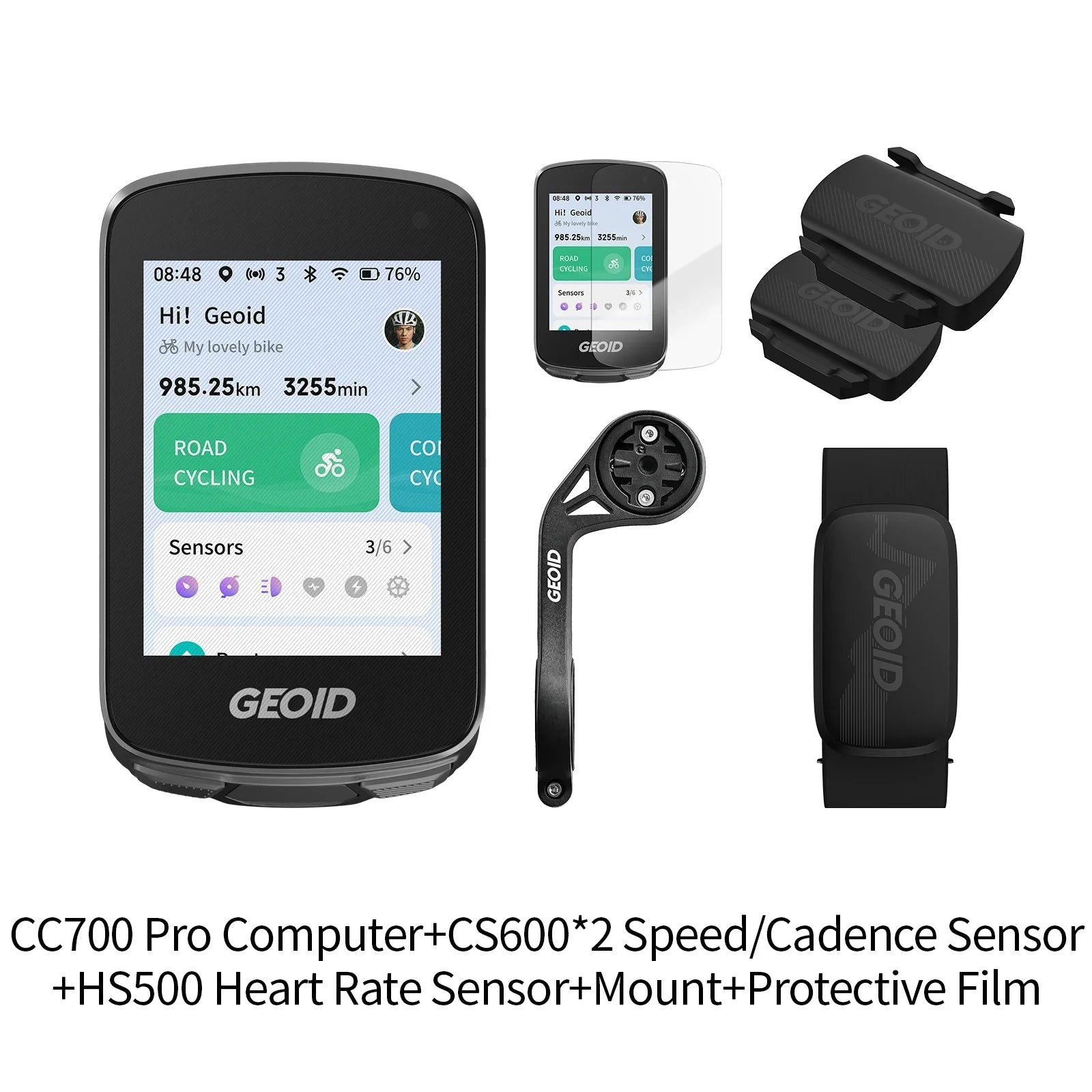 GEOID CC700 Pro Bicycle Computer 2.8-Inch Touchscreen GPS Bike Speedometer with Map Navigation for Cycling Odometer Pi-Mart