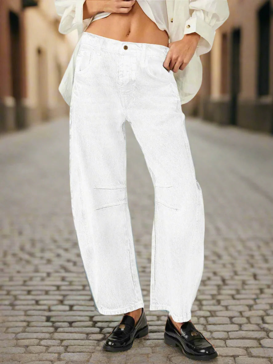 Women’s Elastic Waist High Waisted Jeans FitiqueFit