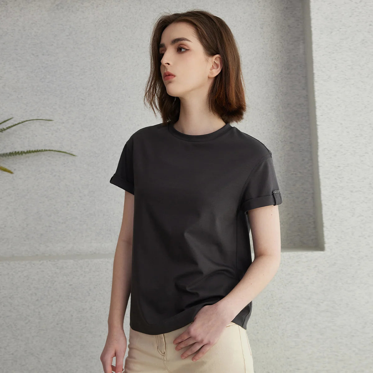 K2123L Summer Short Sleeved Clothes Premium Luxury Women's Clothing Combed Cotton Tshirts pima cotton Tee Shirt NovaCart