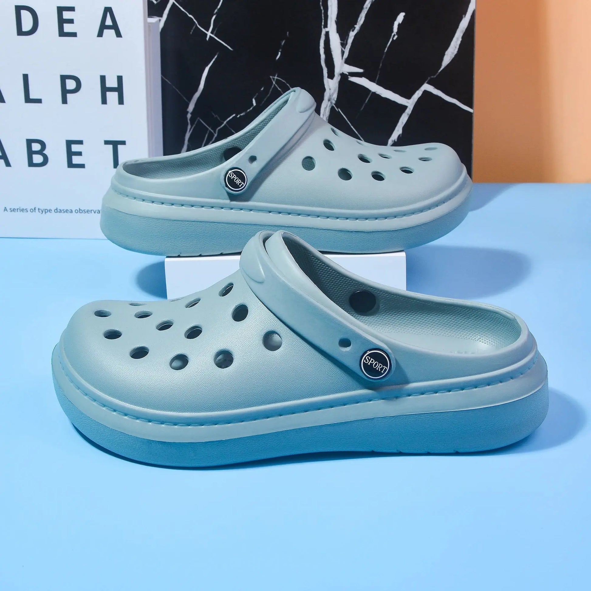 Beach Shoes Men's Summer Ligtweight EVA Trend Home Sandals Clogs Shoes Men Baotou Slippers Outdoor Students Comfortable Sandals NovaCart