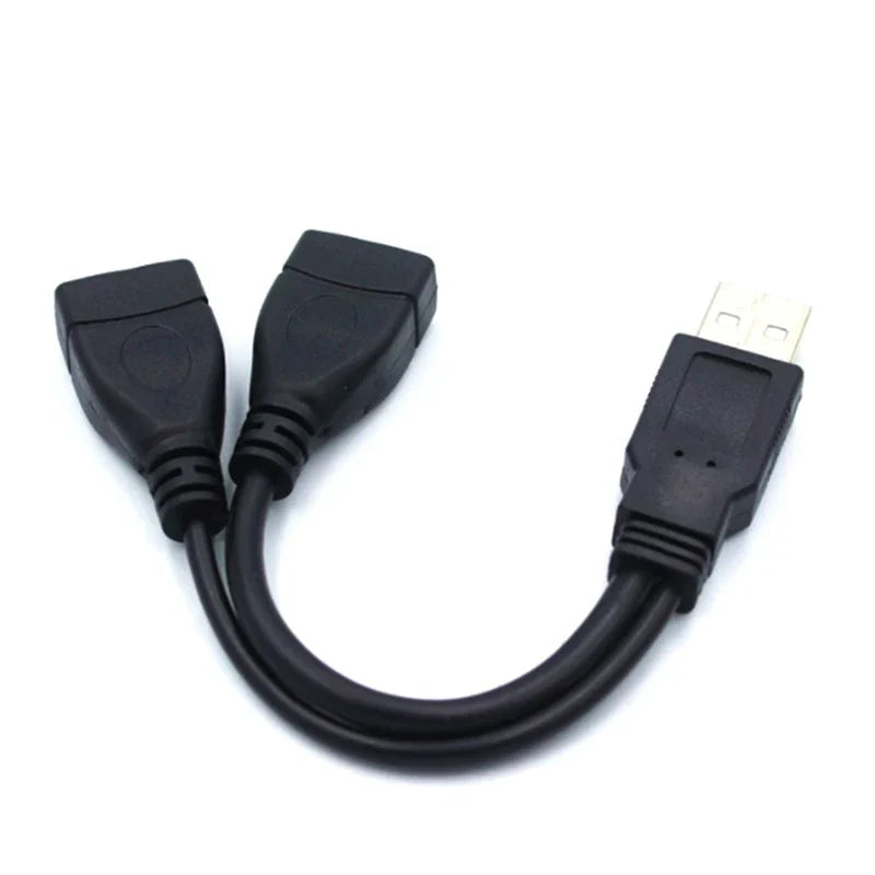 USB 2.0 Splitter Y Cable 1 Male to 2 Female Extension Cord Power Adapter Converter for PC Car Data Transmission Charging Pi-Mart
