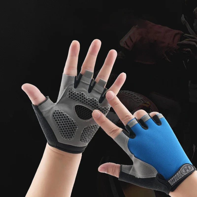 Men Cycling Bicycle Gloves Half Finger Gym Gloves Women Mitten Breathable Anti-slip Glove Fitness Sport Training Gloves Pi-Mart