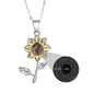 Custom SunFlower Projection Necklace Personalized Lover Keepsake Jewelry