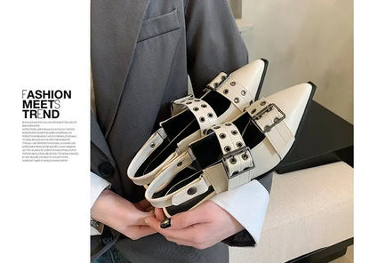 2023women's sandals summer  Ballet flats women Pointed rivet single shoe Platform Women Sandals zapatos de mujer tendencia NovaCart