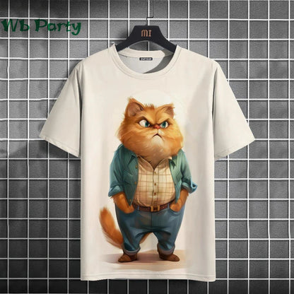 Cat Print shirts - Y2K Graphic T-Shirt FitiqueFit