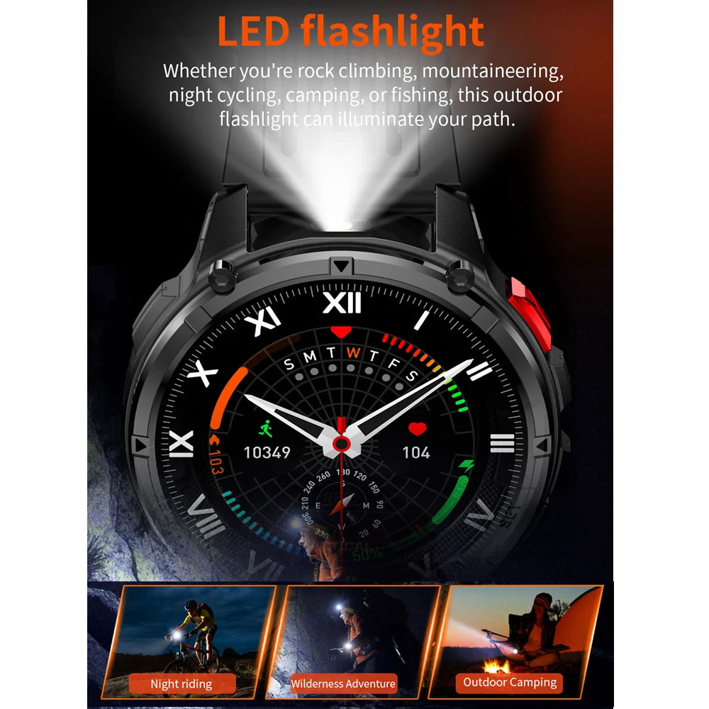 2026 New T-Rex3 Pro 1100mAh Battery Smart Watch GPS path 5ATM Waterproof Sports Run tracker Outdoors Compass Military Smartwatch NovaCart