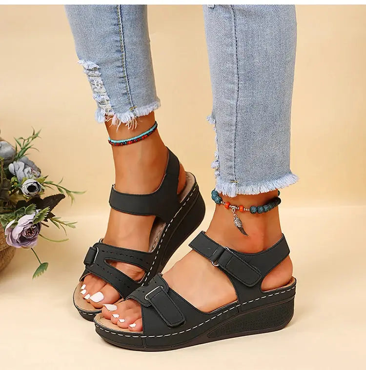 Shoes Women Sandals Fashion Wedge Ladies Shoes Party Women's Sandals Huaraches Elegant Footwear Zapatos De Mujer Female NovaCart
