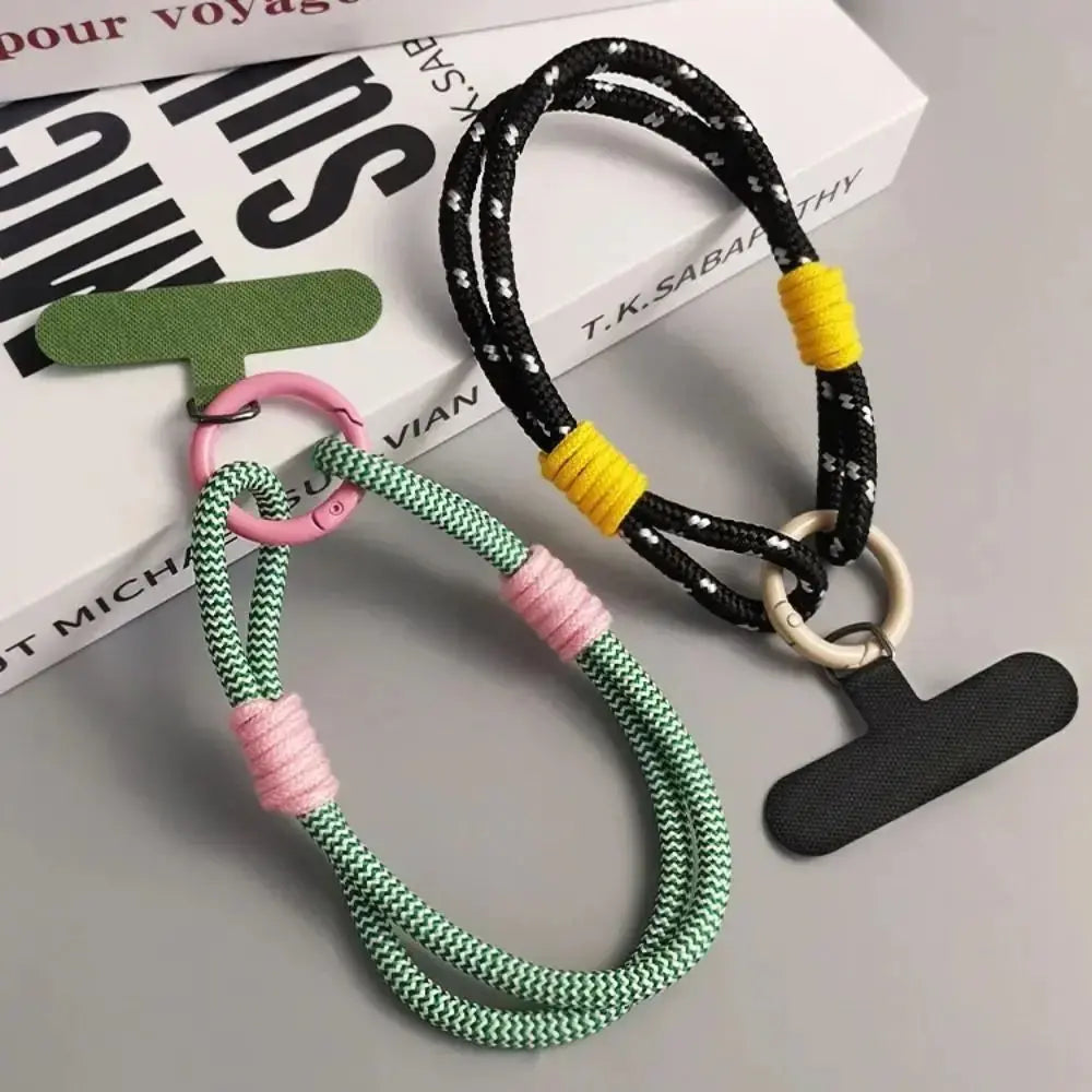 Portable Phone Lanyard Phone Hanging Rope Fashion Candy Color Phone Wrist Straps Nylon Anti-lost Rope Keychain Phone Accessories NovaCart