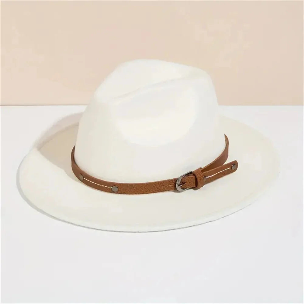 Unisex Wool Fedora – Flat-Brim Felt Hat for Fall & Winter FitiqueFit