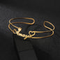 Customized Letter Name Bracelet Bangles for Women Men Chrismas Jewelry Gift