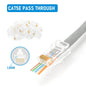 10/20/30/50Pcs Pass Through RJ45 Cat6/Cat5e Connectors Crystal End 8P8C Crimp UTP Standard Ethernet Network Modular Plug Pi-Mart
