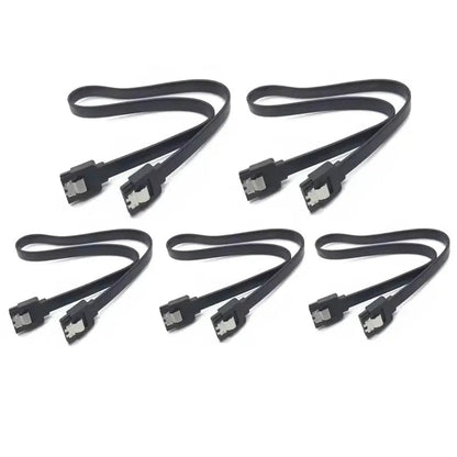 1-10PCS 50CM SATA 3.0 Data Cable High-speed Sata III Cable Adapter Connection Converter For SATA HDD SSD CD Drive Writer Desktop Pi-Mart