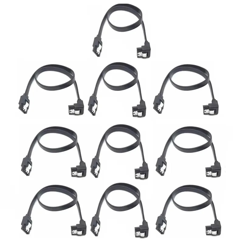 1-10PCS 50CM SATA 3.0 Data Cable High-speed Sata III Cable Adapter Connection Converter For SATA HDD SSD CD Drive Writer Desktop Pi-Mart
