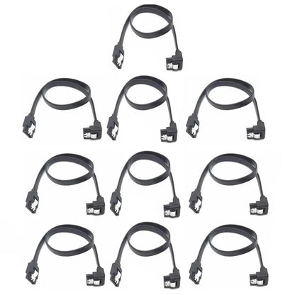 1-10PCS 50CM SATA 3.0 Data Cable High-speed Sata III Cable Adapter Connection Converter For SATA HDD SSD CD Drive Writer Desktop Pi-Mart