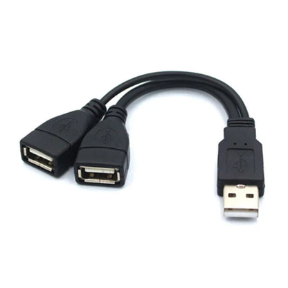 USB 2.0 Splitter Y Cable 1 Male to 2 Female Extension Cord Power Adapter Converter for PC Car Data Transmission Charging Pi-Mart