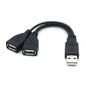 USB 2.0 Splitter Y Cable 1 Male to 2 Female Extension Cord Power Adapter Converter for PC Car Data Transmission Charging Pi-Mart